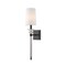 Z-Lite Ava 1 Light Wall Sconce, Matte Black & White 804-1S-MB - alternate 2
